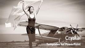 Presentation with black women beautiful woman - PPT theme featuring basket of organic food vegetables background and a tawny brown colored foreground