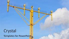  Presentation with direction - PPT layouts enhanced with airfield lighting - airport approach landing direction light background and a light blue colored foreground