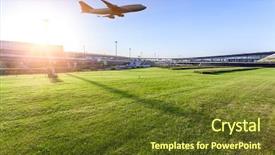  Presentation with lighting - Slide set consisting of airfield lighting - car on the road whit background and a tawny brown colored foreground