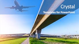  Presentation with lighting - Slide deck having airfield lighting - car on the road whit background and a teal colored foreground