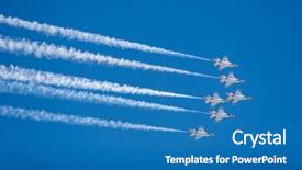  Presentation with flying - Cool new PPT layouts with f-16 thunderbird jets flying backdrop and a teal colored foreground