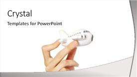  Presentation with airline - Audience pleasing presentation design consisting of airline company - beautiful business woman holding airplane backdrop and a white colored foreground