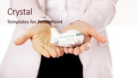  Presentation with airplane - PPT layouts enhanced with airline company - beautiful business woman holding airplane background and a  colored foreground