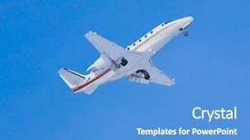  Presentation with airline - Slide deck enhanced with airline-destination-jet background and a teal colored foreground