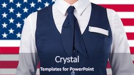  Presentation with value of funeral service - Presentation design enhanced with airline hotel travel - service woman uniform closeup photo background and a navy blue colored foreground
