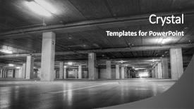  Presentation with airport - Slide set enhanced with airline industry - parking garage at the airport background and a dark gray colored foreground