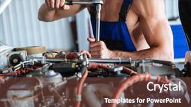  Presentation with repair - Cool new presentation with airline staff - cropped image of a repair backdrop and a tawny brown colored foreground