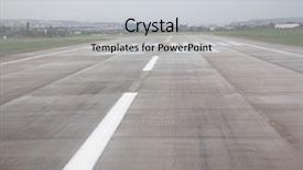  Presentation with take - Beautiful presentation theme featuring airline takes - take off track backdrop and a light gray colored foreground