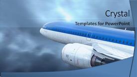  Presentation with sky - Beautiful PPT layouts featuring airliner in sky mixed media backdrop and a light blue colored foreground