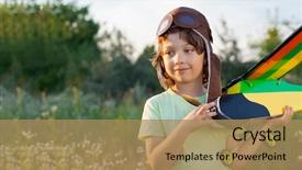  Presentation with toy - Amazing theme having airplan toy outdoors airplane backdrop and a coral colored foreground