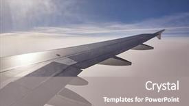  Presentation with flare - Slide deck featuring airplane - view from plane window background and a gray colored foreground