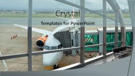  Presentation with access - PPT layouts having airplane-access-walkway-air-airport background and a light blue colored foreground