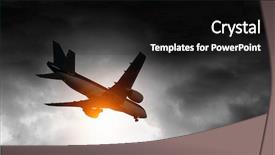  Presentation with accident - Theme enhanced with airplane accident mixed media background and a black colored foreground