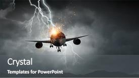  Presentation with accident - Amazing PPT layouts having airplane accident mixed media backdrop and a gray colored foreground