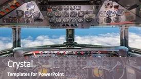  Presentation with cockpit - PPT layouts having airplane cockpit view background and a gray colored foreground