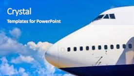  Presentation with airplane engine - Cool new slides with airplane engine - b747 giant head backdrop and a gray colored foreground