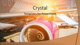  Presentation with airplane engine - Slides enhanced with airplane engine - plane and the airport background and a lemonade colored foreground