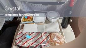  Presentation with flight - Colorful presentation theme enhanced with airplane food provided backdrop and a gray colored foreground