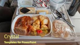  Presentation with airplane runway flight - Beautiful presentation theme featuring airplane-food-provided backdrop and a tawny brown colored foreground