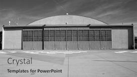  Presentation with airplane hanger - Cool new theme with airplane-hanger-a-airplane-hanger backdrop and a light gray colored foreground