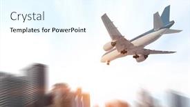  Presentation with airplane - Amazing presentation having airplane-in-day-sky-mixed backdrop and a cool aqua colored foreground