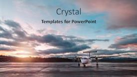  Presentation with scandinavia - Cool new slide set with airplane in sunset light beautiful cloudy sky luxury transport travel to norway scandinavia north europe backdrop and a light blue colored foreground