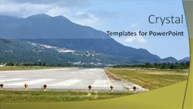  Presentation with blue sky - Theme enhanced with airplane-in-the-blue-sky background and a light blue colored foreground