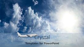  Presentation with aircraft - Slide deck enhanced with cargo aircrafts - airplane in the sky passenger background and a light blue colored foreground