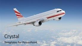  Presentation with airplane crash - Slide deck enhanced with airplane in the sky background and a light blue colored foreground