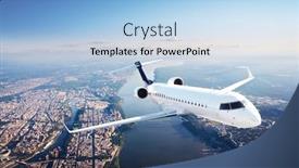  Presentation with jet plane - Colorful PPT layouts enhanced with airplane-jet-plane-leaving backdrop and a light blue colored foreground