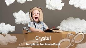  Presentation with apa style for care plan - Slide set with airplane made of cardboard box background and a  colored foreground