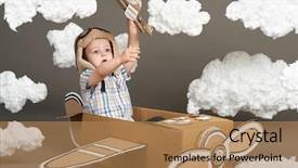  Presentation with apa style for care plan - Cool new PPT layouts with airplane made of cardboard box backdrop and a  colored foreground