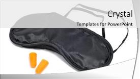 Presentation with sleep - Slide set consisting of airplane noise - pair of foam earplugs background and a white colored foreground