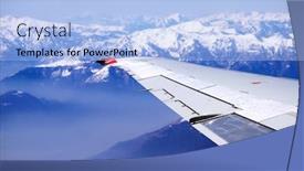  Presentation with airplane - Slides having nato - airplane on blue sky background and a light blue colored foreground