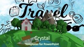  Presentation with earth animation - Slide deck having airplane paint - digital composite of 3d animation background and a  colored foreground