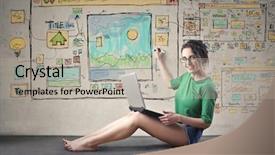  Presentation with interface - Beautiful theme featuring airplane paint - improving the graphic interface backdrop and a  colored foreground