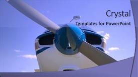  Presentation with nose - Presentation design having small airplane - close up of a light background and a light blue colored foreground