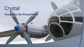  Presentation with propeller - PPT theme enhanced with airplane propeller background and a sky blue colored foreground