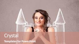  Presentation with jet - Audience pleasing presentation consisting of airplane satellite - cute young girl with jet backdrop and a  colored foreground