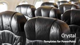  Presentation with cabin - Theme with airplane seats in the cabin background and a dark gray colored foreground
