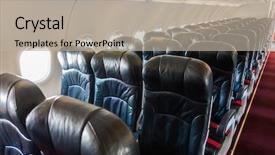  Presentation with cabin - Cool new PPT layouts with airplane seats in the cabin backdrop and a mint green colored foreground
