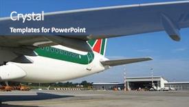  Presentation with airport security - Beautiful theme featuring airplane security - aircraft in the airport milan backdrop and a teal colored foreground