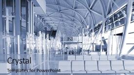  Presentation with airport security - Cool new theme with airplane security - business man at the airport backdrop and a  colored foreground