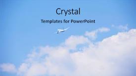  Presentation with blue sky - PPT layouts featuring airplane travel clear blue sky background and a  colored foreground