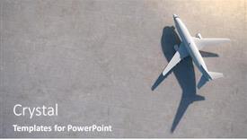  Presentation with airport - Slides with airplanes-at-the-empty-airport background and a gray colored foreground