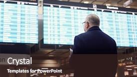  Presentation with airport timetable - Audience pleasing PPT layouts consisting of airport - business travel without delay backdrop and a tawny brown colored foreground