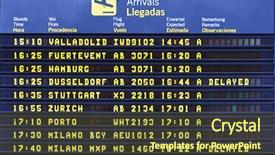  Presentation with departure board - Beautiful presentation featuring airport arrival board backdrop and a tawny brown colored foreground