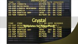  Presentation with departure - Cool new presentation theme with airport board showing departures backdrop and a tawny brown colored foreground