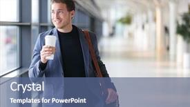  Presentation with twenties - PPT theme consisting of airport casual urban professional background and a ocean colored foreground