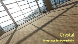  Presentation with airport - Theme consisting of glass ceiling - airport corridor interior background and a violet colored foreground